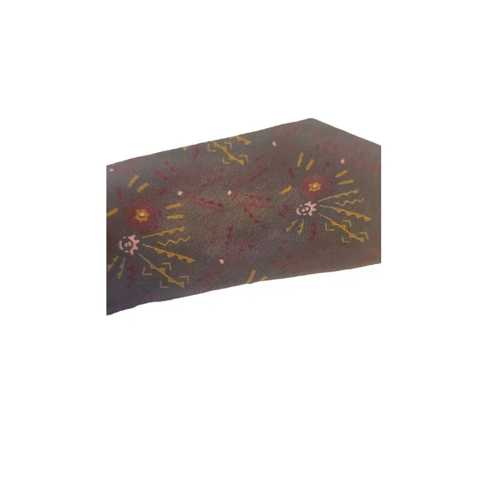 HIROKO KOSHINO HOMME NeckTie Men Multicolor Abstract Floral Silk Luxury Designer